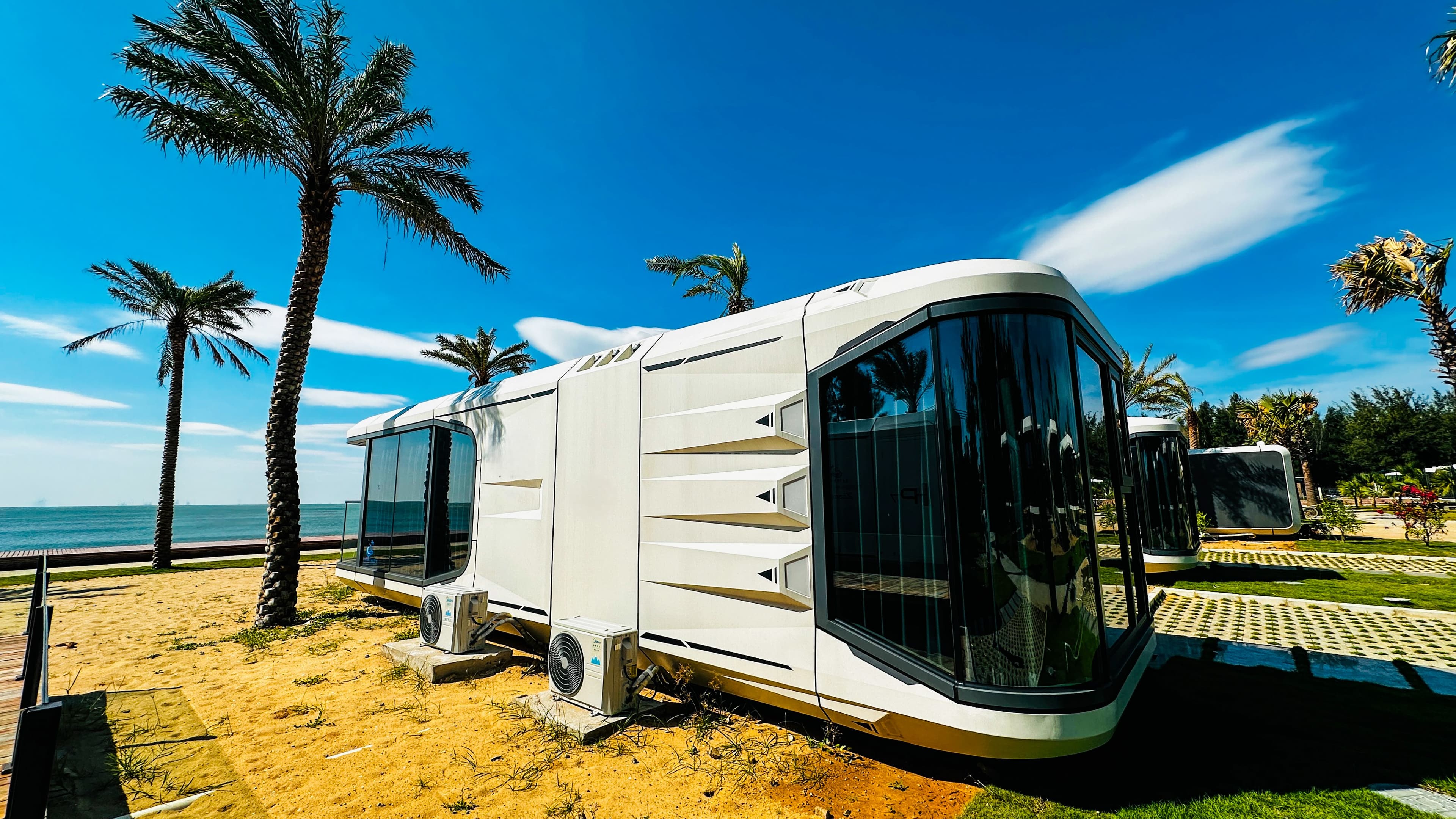 Intérieur et extérieur des capsules homes premium