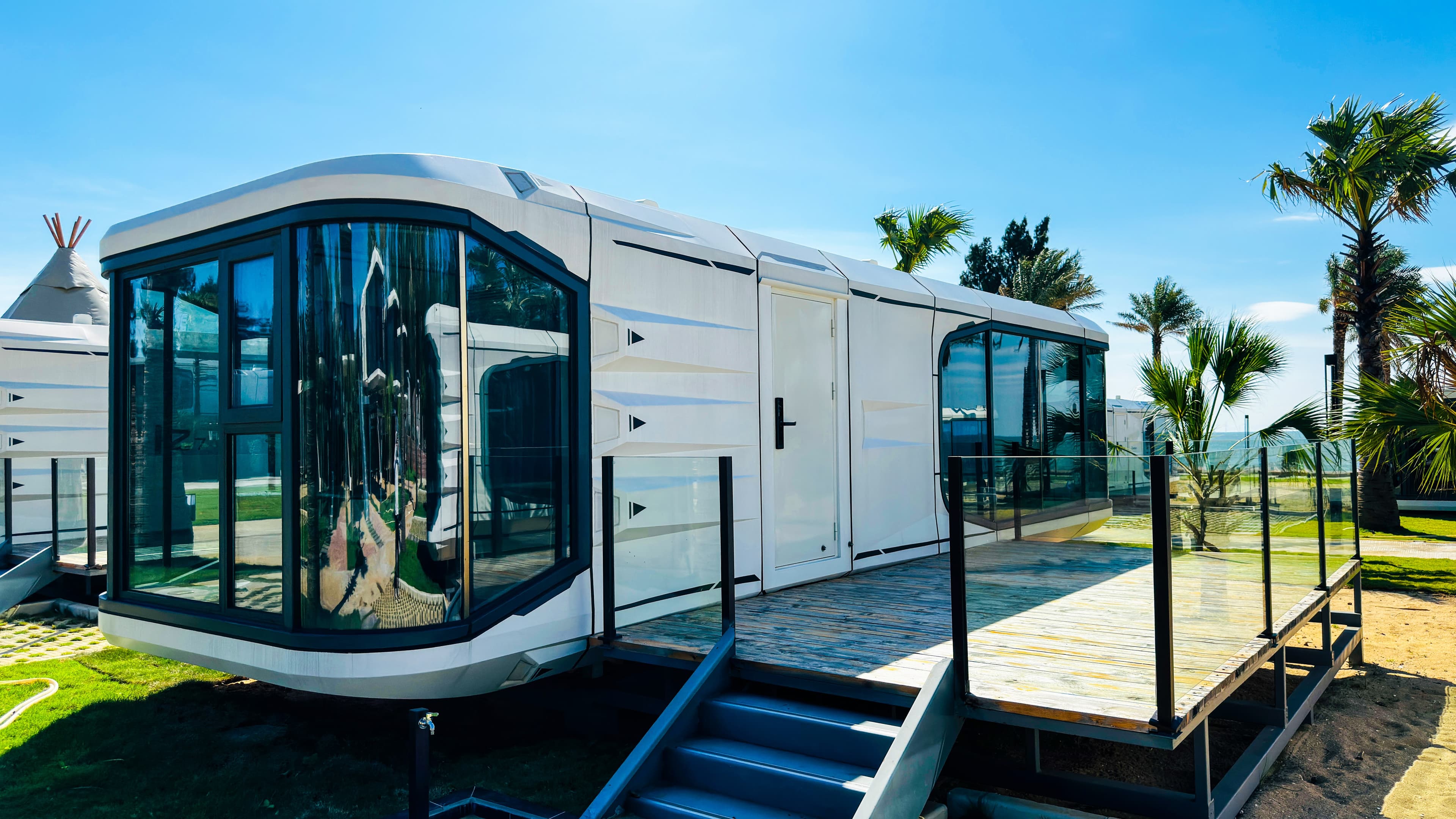 Intérieur et extérieur des capsules homes premium